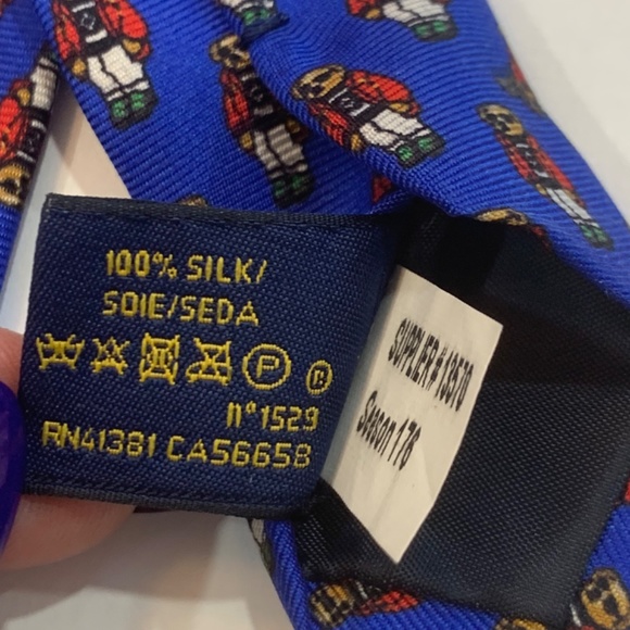 NWOT Vintage Limited Edition Boys Polo Ralph Lauren Silk Tie - Picture 7 of 8